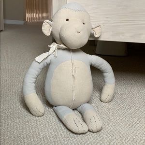 Pottery Barn Kids Linen Stuffed Monkey